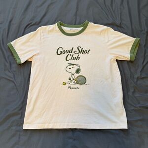 Snoopy Tennis Ringer Tee Top